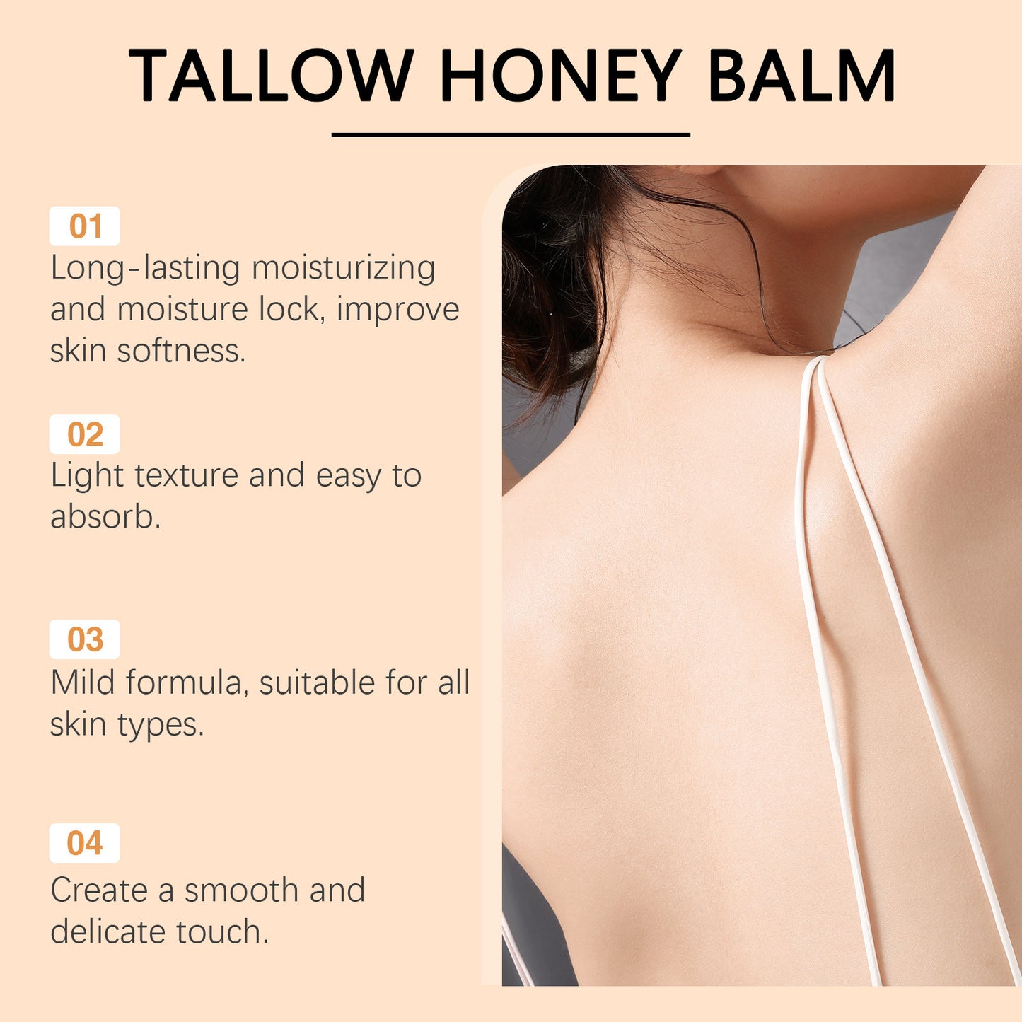 Butter Honey Moisturizing Cream Mild Hydrating Lasting Non-stick