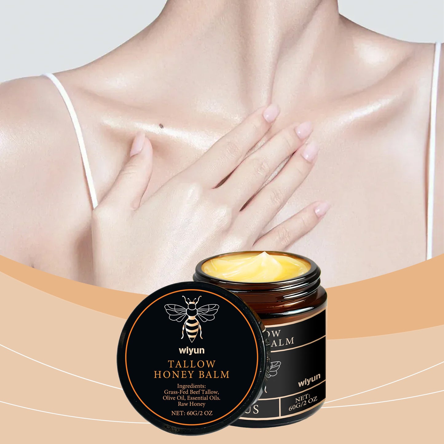 Butter Honey Moisturizing Cream Mild Hydrating Lasting Non-stick
